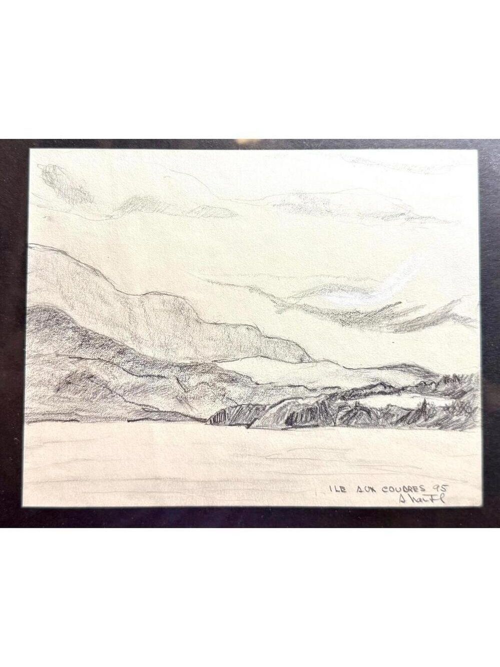 Quebec ART – Original Alain Nantel – Île aux Coudres 1995 - Graphite
